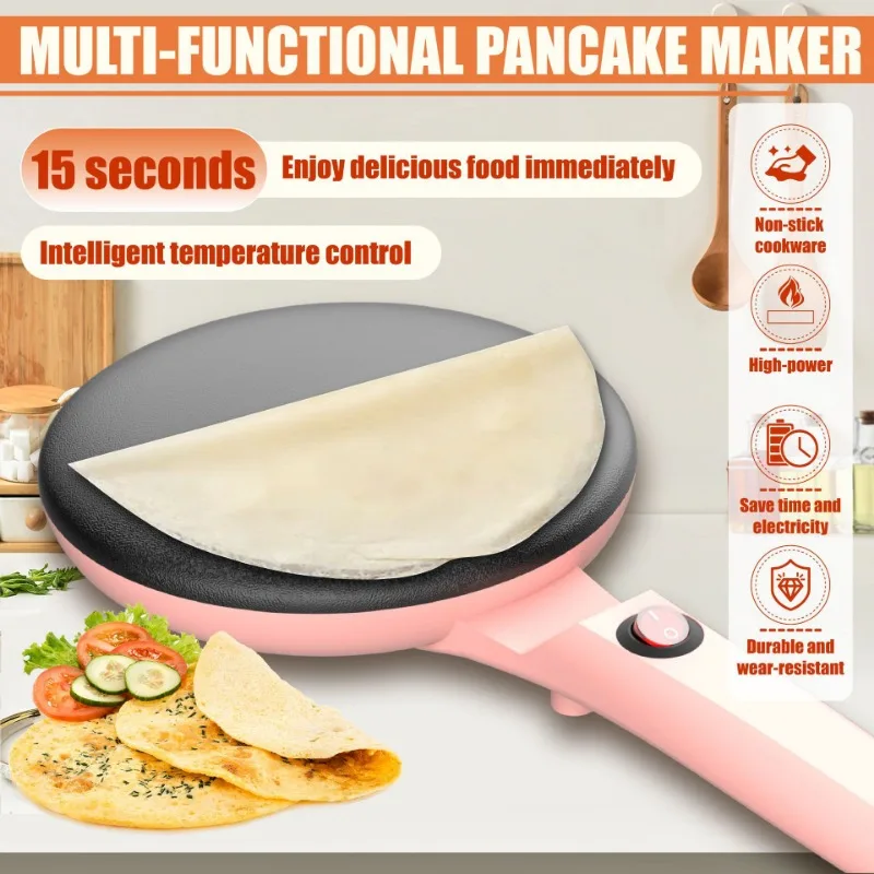 110V/220V Household Non-stick Pancake Machine Electric Crepe Baking Pan Instant Heating Spring roll Pastry Frying Grilling Plate