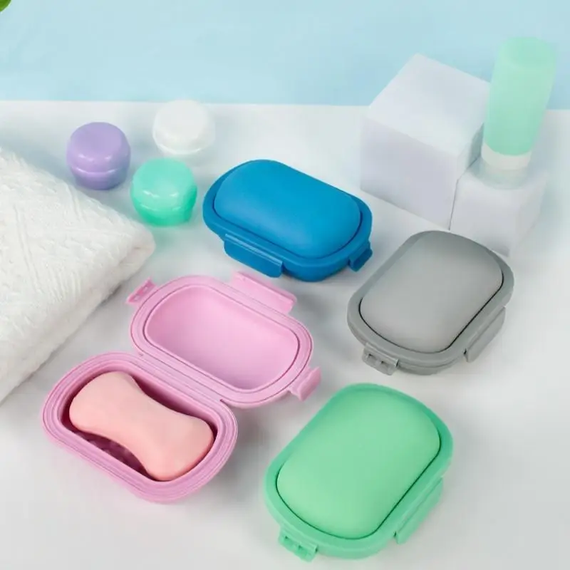Secure Flip Top Soap Dish for Travel No More Leaks or Messy Bags