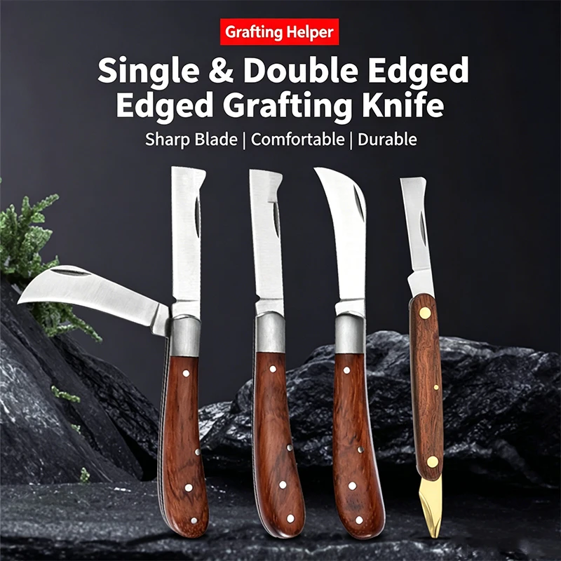 Classic Garden Grafting and Pruning Tool Foldable Handmade Multi Functional Stainless Steel Grafting Artifact Fruit Tree Graftin