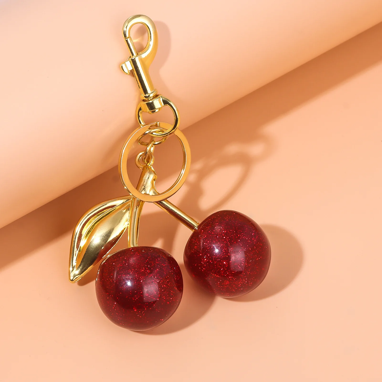 Trendy Cherry Charm Accessory For Women's Bag or Keychain Pendant Cherry Adornment Individualized Bag Decoration for Women Trend