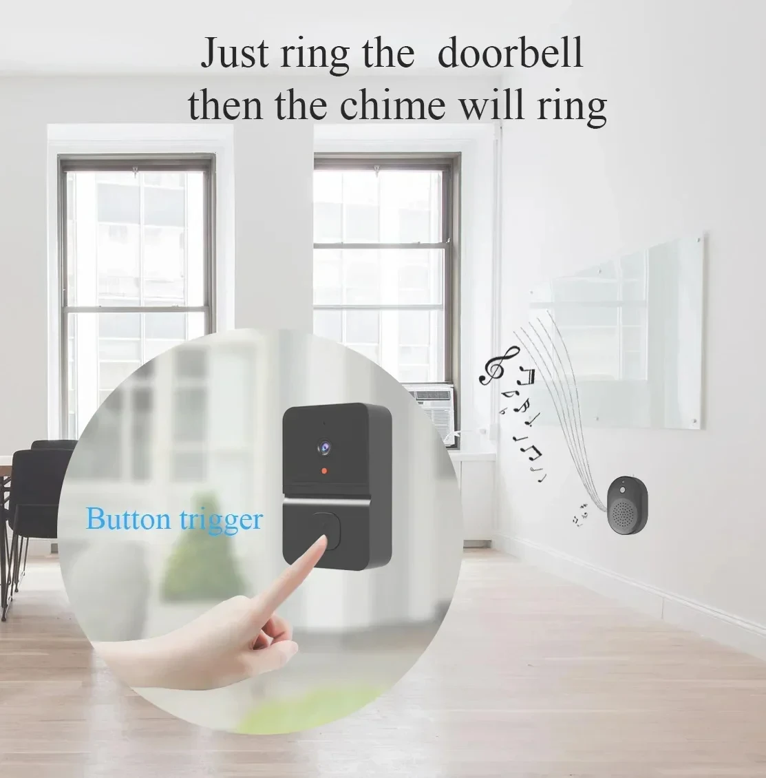 Xiaomi MIJIA Wireless Doorbell WiFi Smart Home Outdoor HD Camera Security Door Bell Night Vision Video Intercom Voice Change ﻿