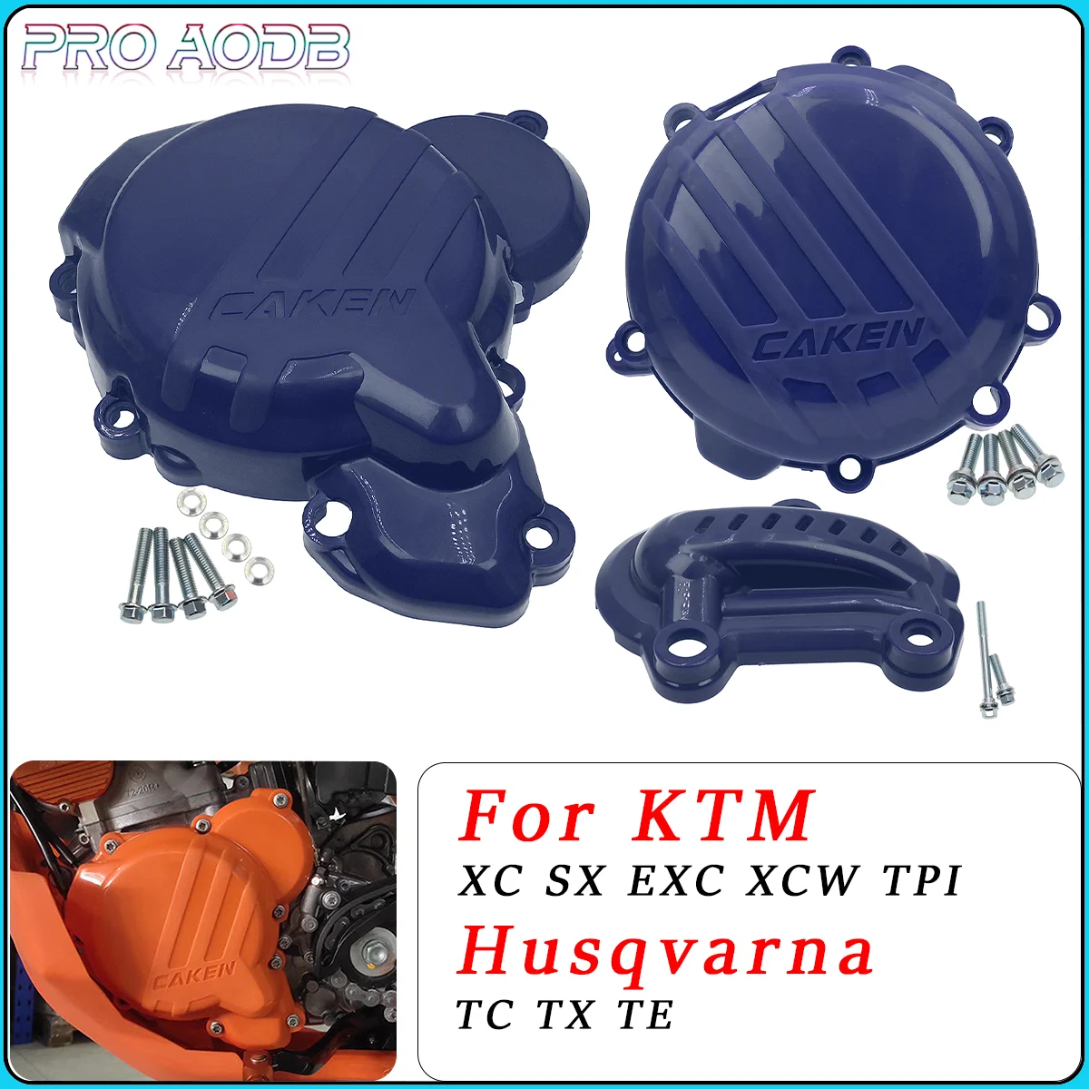 

Motorcycle Clutch Cover Magneto Engine Water Pump Guard Set For KTM XC SX EXC XCW TPI Husqvarna TC TE TX 2019-2023 Dirt Bike