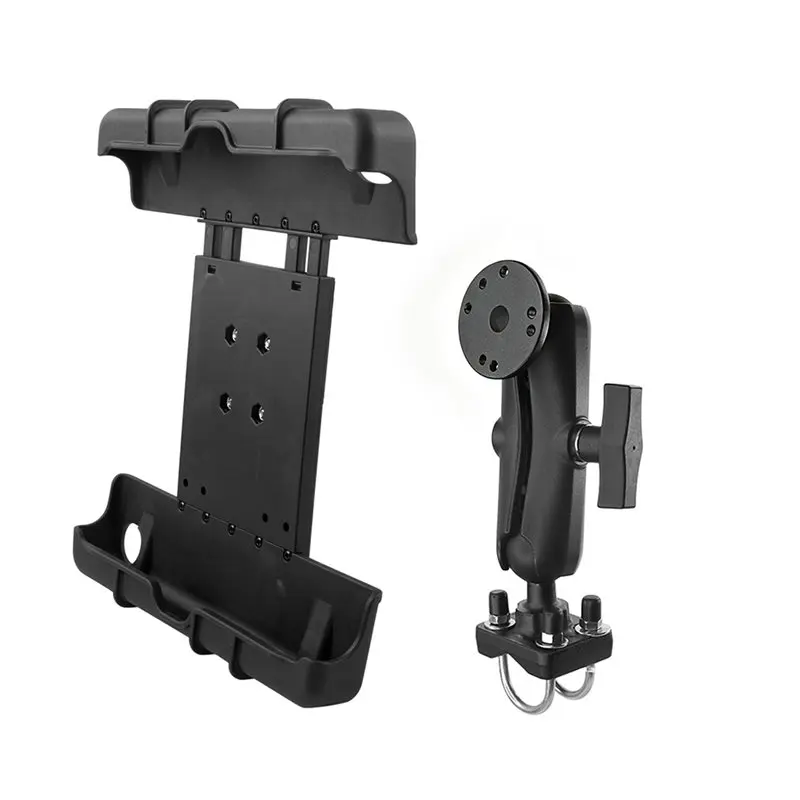 AT82-Industrial Tablet Mount Dual U-Bolt Clamp For Ipad Pro 12.9 Adjustable Holder Industrial Warehouse Stand