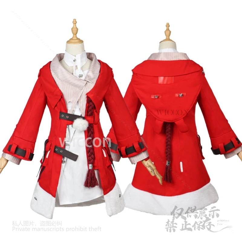 Gioco Anime Honkai Star Rail Cosplay Clara Costume Gioco di ruolo Abito rosso Scarpe per capelli lunghi Parrucca per le donne Festa di Halloween personalizzata