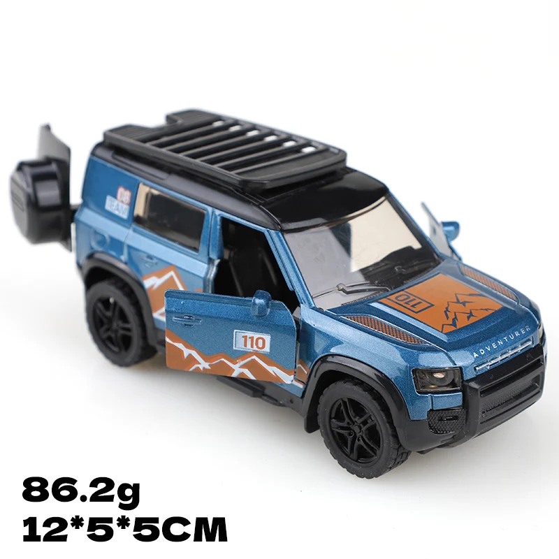 (포장됨) 1:36 스케일 3도어 클래식 풀백 다이캐스트 모델카, 시뮬레이션 오프로드 차량, 어린이 장난감, 자동차 장식품