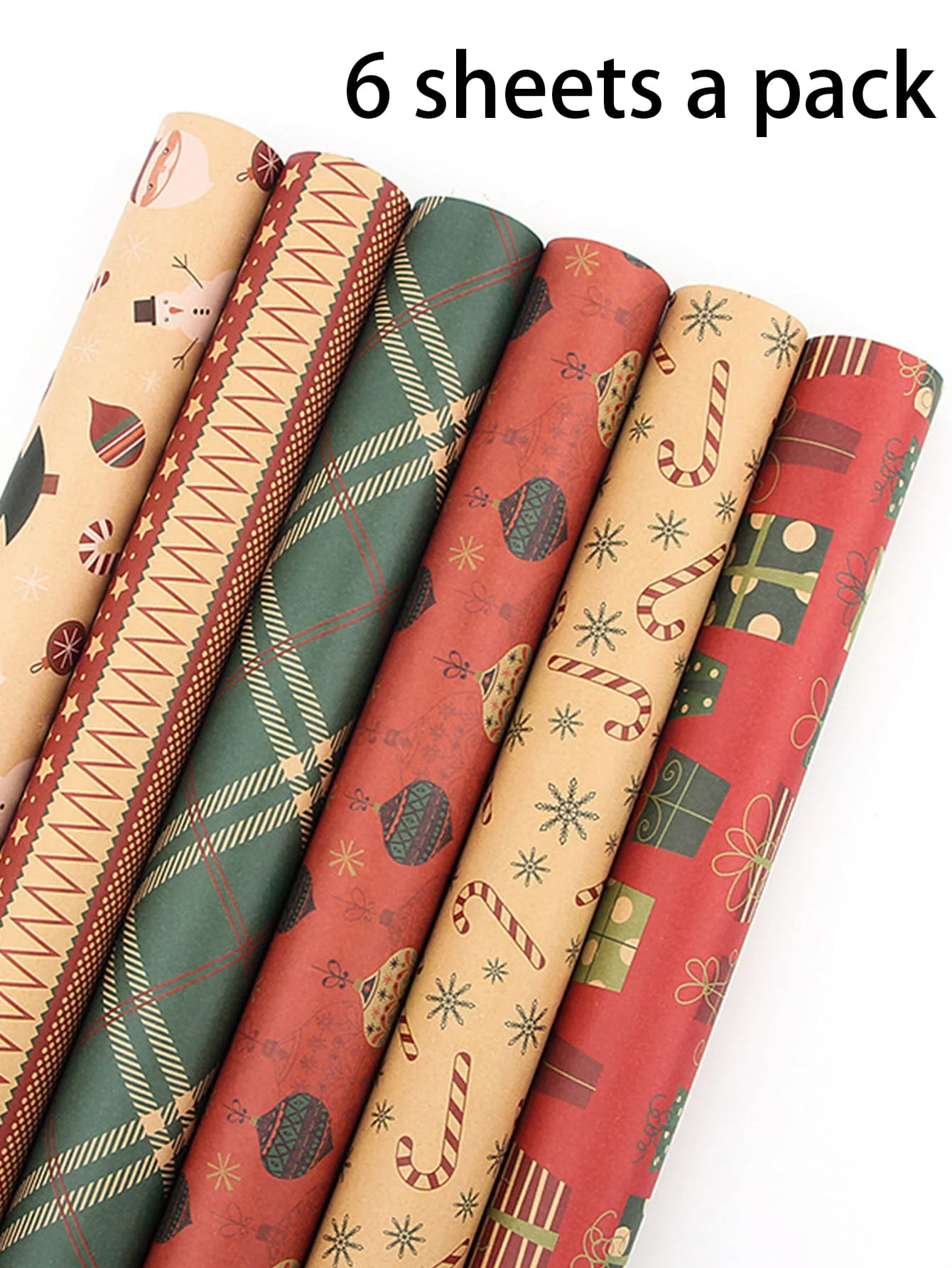 Retro Christmas Kraft paper, wrapping paper, cartoon Christmas Gift Wrap, gift wrap, wedding wrap, birthday wrap, gift wrap