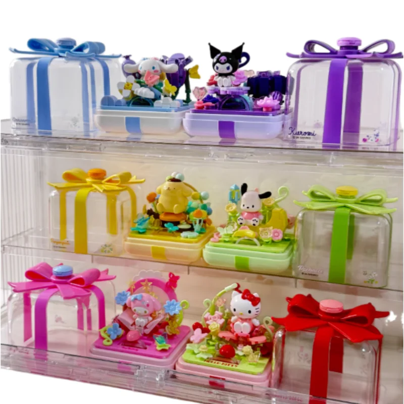 

Набор-сюрприз Sanrio Hello Kitty, Куроми, Почакко: акриловая коробка для колец, аниме-аксессуары, модели, украшения, игрушки DIY, подарочный набор-сюрприз