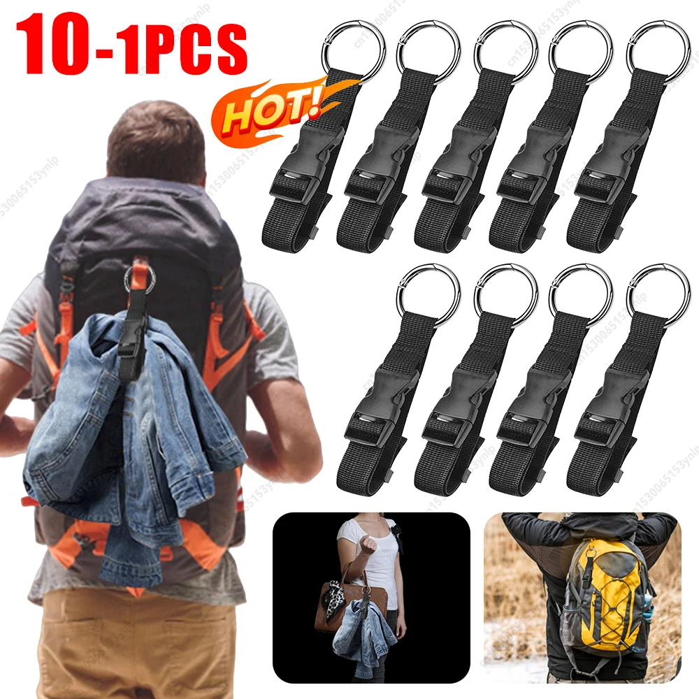 

1-10PC Portable Luggage Strap with Release Buckle Backpack Jackets Gripper Anti-Theft Suitcase Carrier Strap Outdoor Small Tools