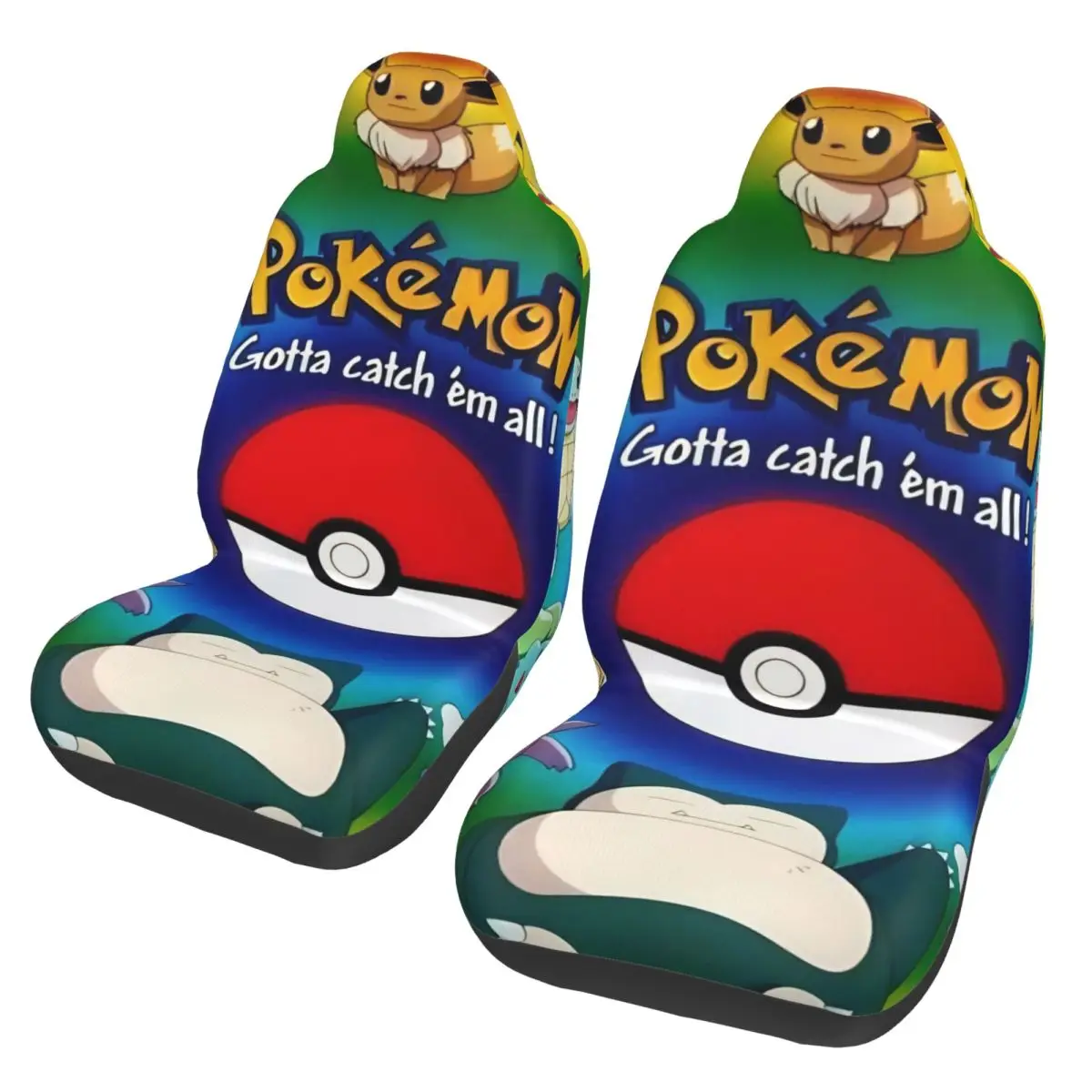 

Poke-Mon Cartoon Universal Car Seat Cover Auto Interior AUTOYOUTH Kawaii Game Seat Covers Polyester Car Accessories