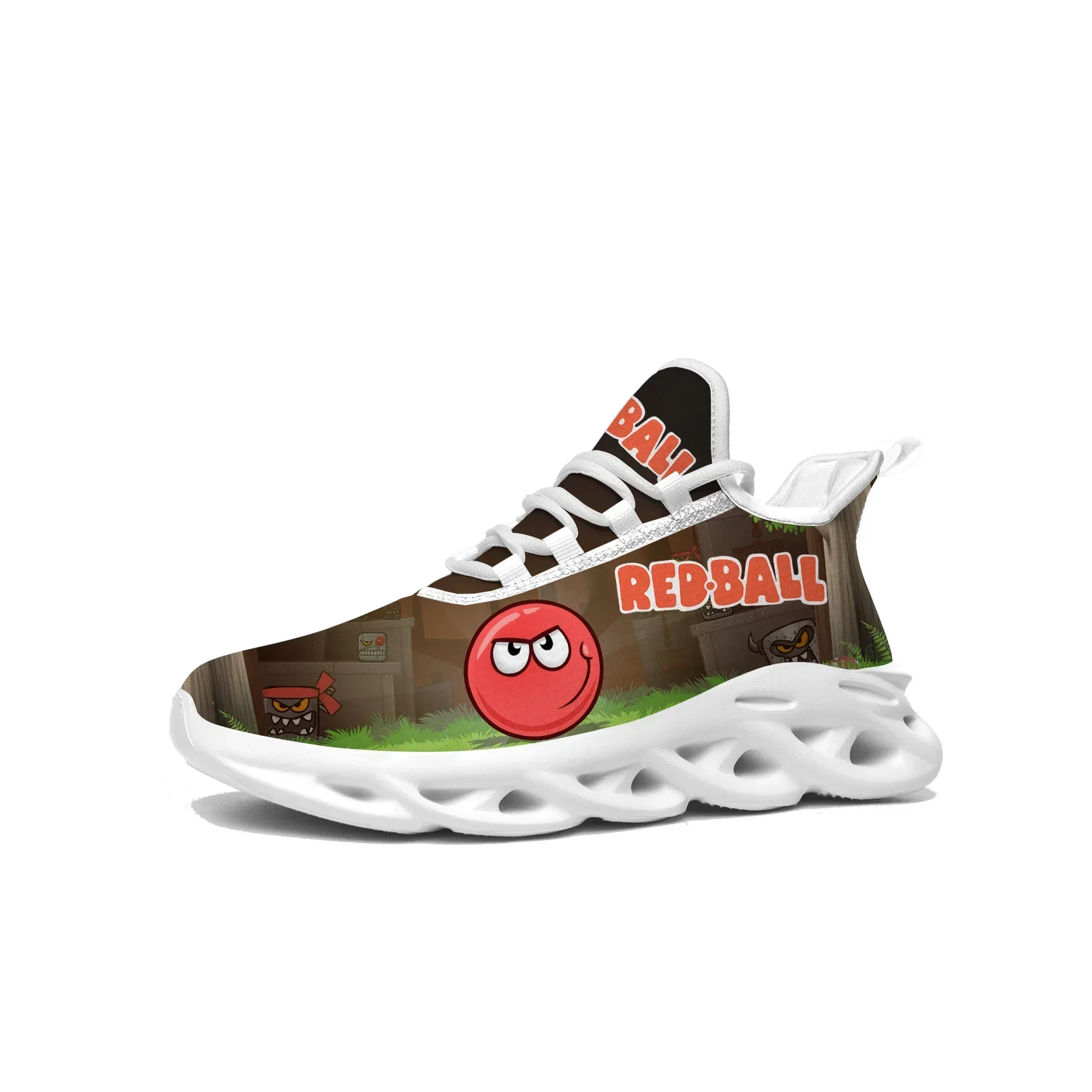 

Red Ball Sneakers Hot Cartoon Game Mens Womens Sports Running Shoes Fashion Custom Built Lace Up Shoes