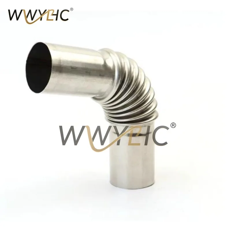 Bent Threaded Corrugated Tube Joint 13cm, General Exhaust and Smoke Exhaust Pipe Accessories