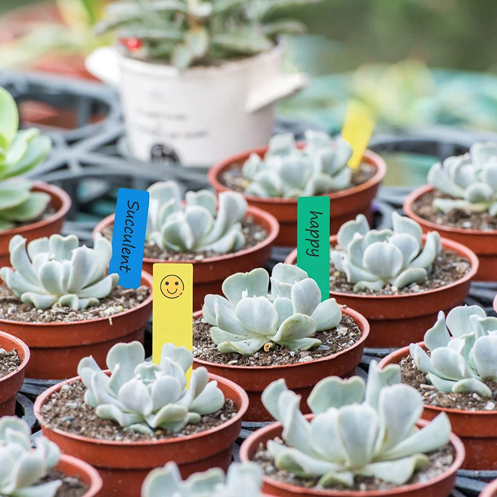 60Pcs 10CM Plant Labels With Pen Waterproof Garden Sign Nursery Plaques Plastic Markers for Plants Identification