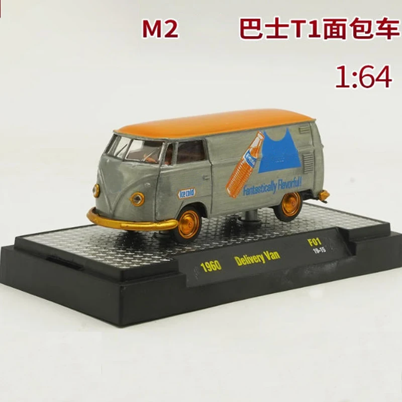 M2 1:64 Bus T1 Van in lega Modello Collezione statica per adulti Decorato Regali di festa Giocattoli