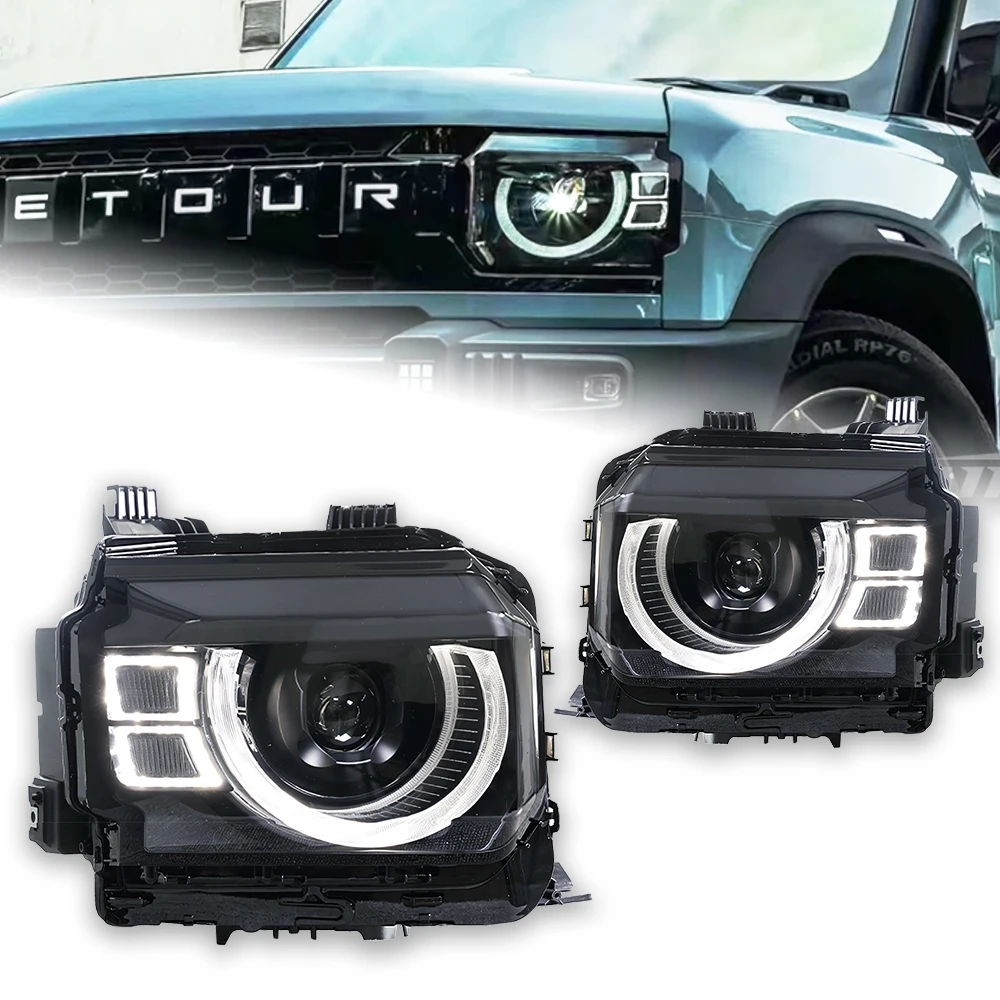 Car Head Lamp For Assembly Shanhai T2 Modified LED Headlight 2007-2017 Headlights Turn Signal High Beam Angel Eye Projector Lens