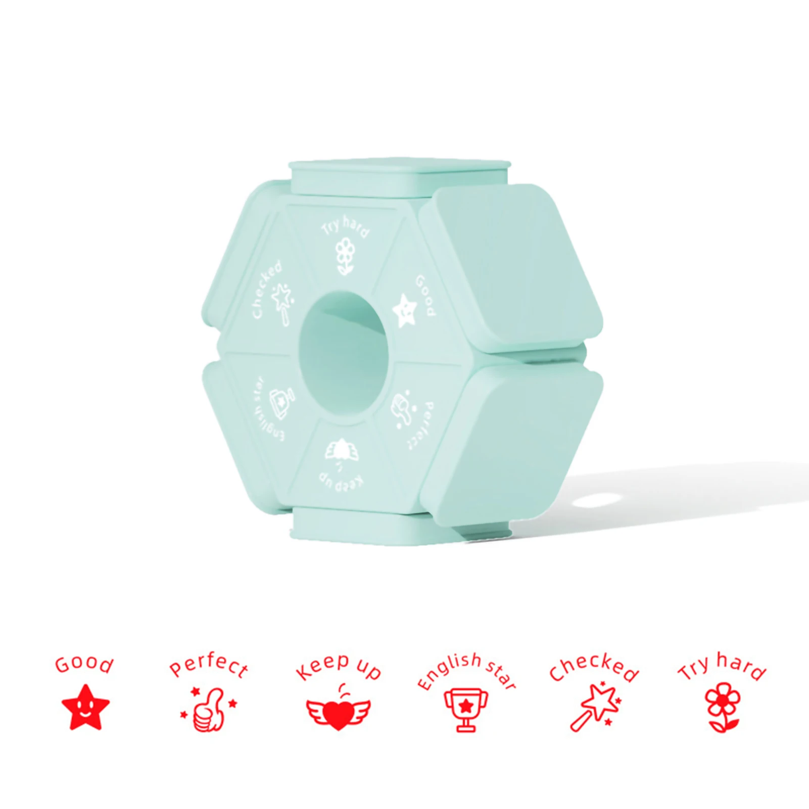 Selos de professor, carimbo de comentário de tinta, versão em inglês, recompensa de elogios para escola, sala de aula, classificação de lição de casa, carimbo motivacional