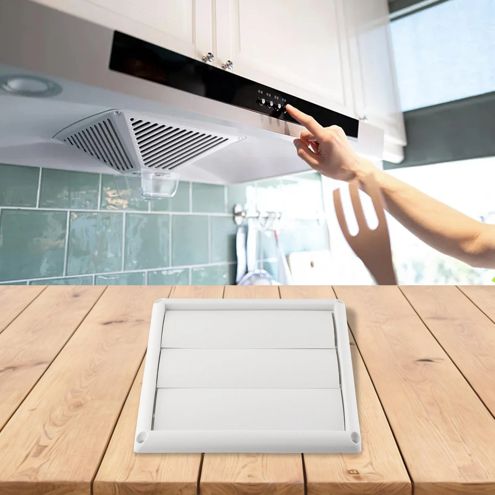 Air Ventilation Cover Square Ducting Ceiling Wall Air Vent Grille Louver Exhaust Grille Kitchen Bath Air Outlet Fresh System