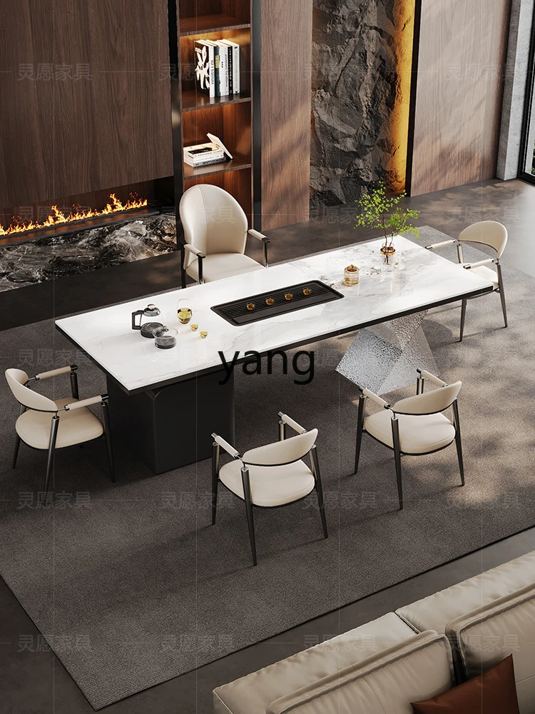 

LTT light luxury modern high-end villa office integrated reception tea table