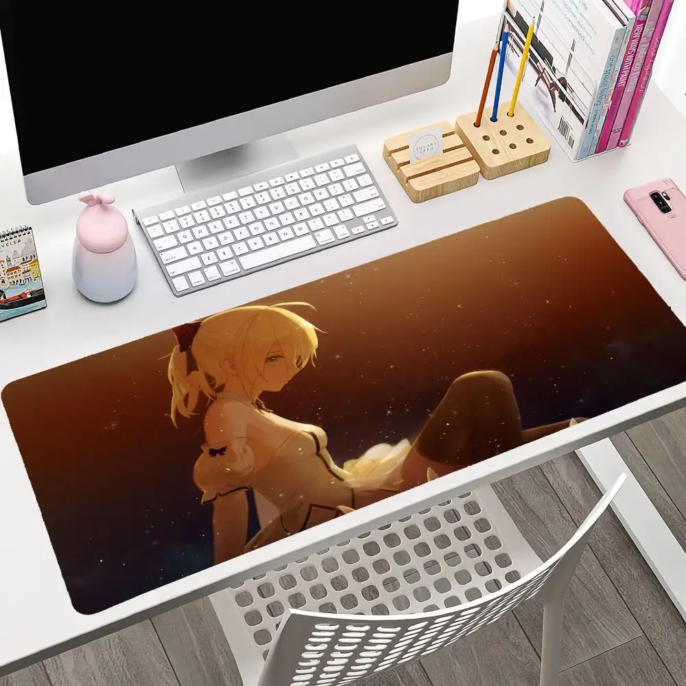 Artoria Pendragon Saber Lily Fate Series Mousepad Large Gaming Mouse Pad LockEdge Thickened Computer Keyboard Table Desk Mat