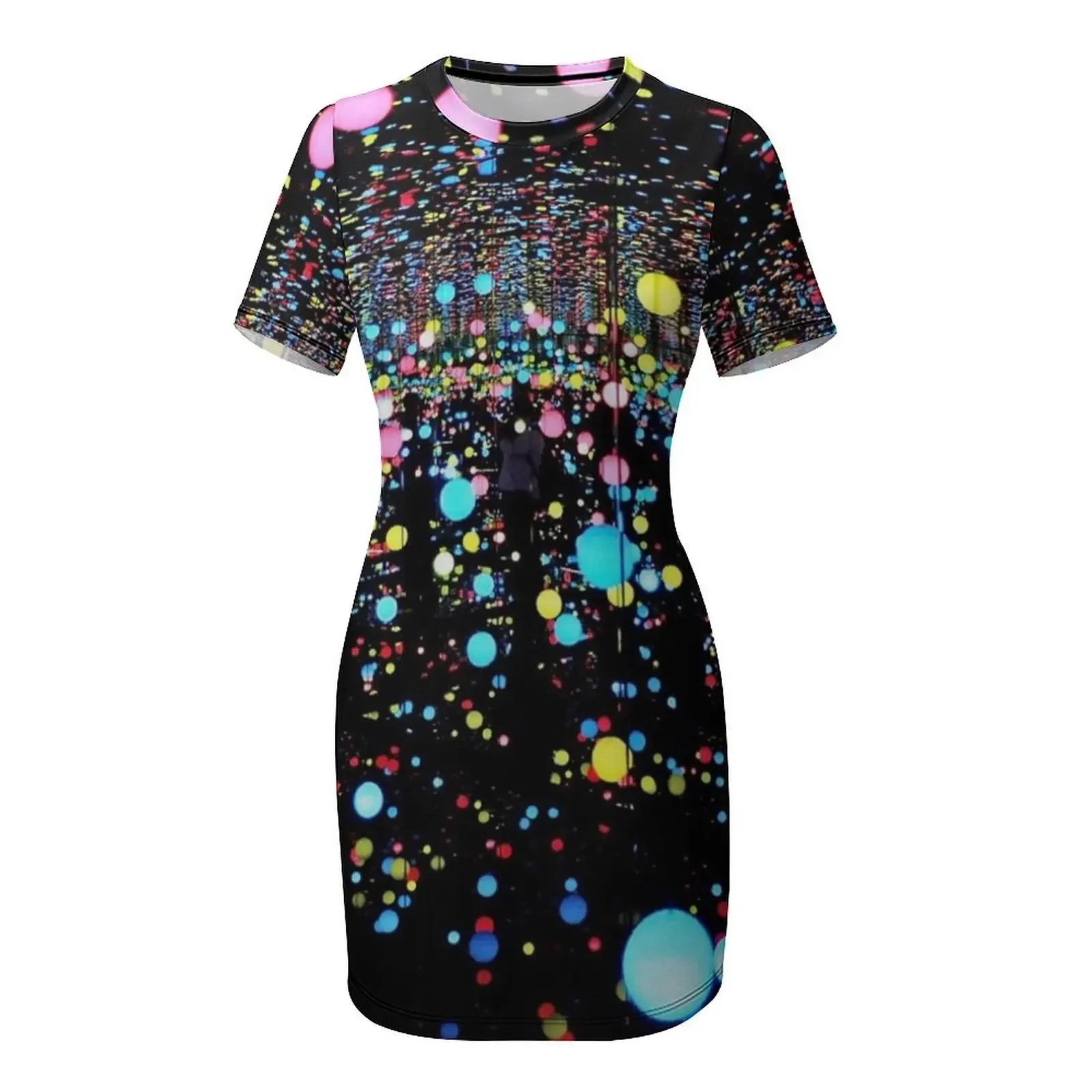 抽象的な半袖ドレス レディース服 夏 2025 新作 レディースドレス 女性用ドレス プロムドレス