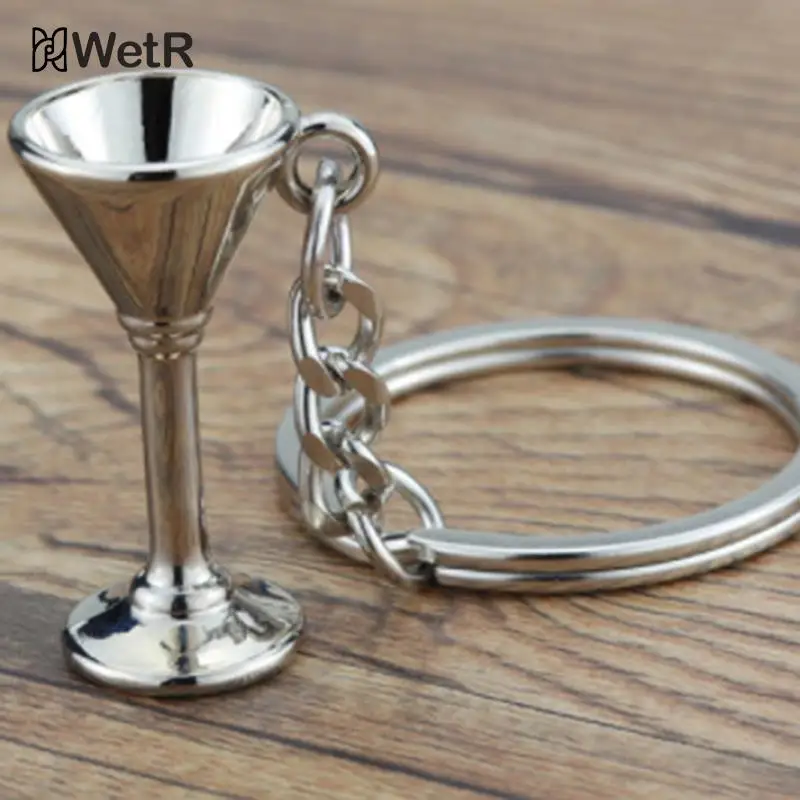 3D Mini Shaker KeychainStereo Cocktail Pendant Bar Wineware Bartender Keychain Party Gift Car Key Ring Personalized Gift