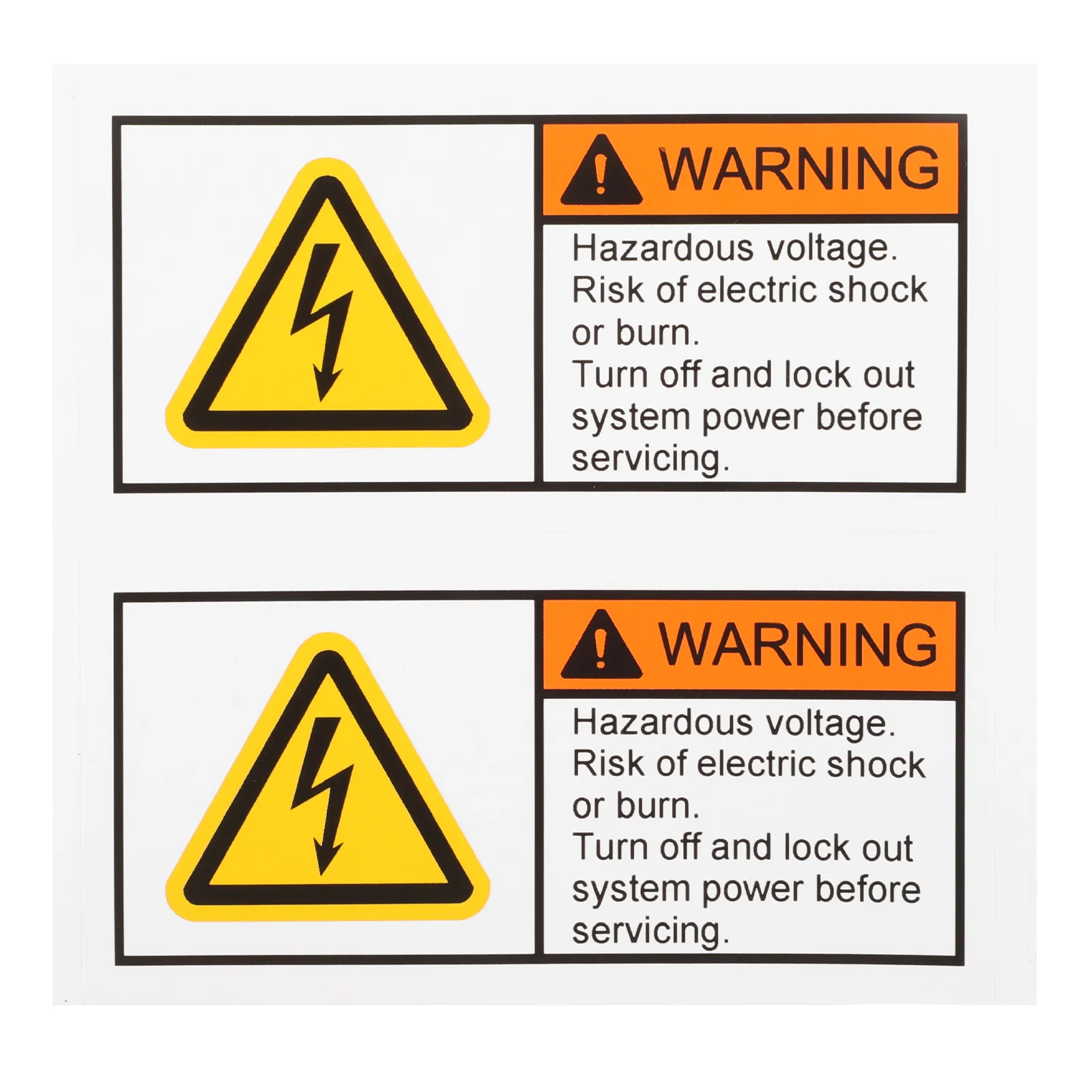 2 pcs Voltage Warning Labels High Voltage Danger Signs For Electrical Panels Safety Protection Durable Electric Shocks Stickers
