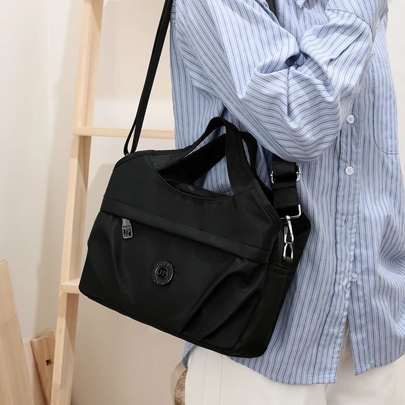 Damen-Handtasche mit großem Fassungsvermögen, leichte Nylon-Umhängetasche, Handtasche, Crossbody-Tasche, Tragetasche für den täglichen Gebrauch – Detail 11
