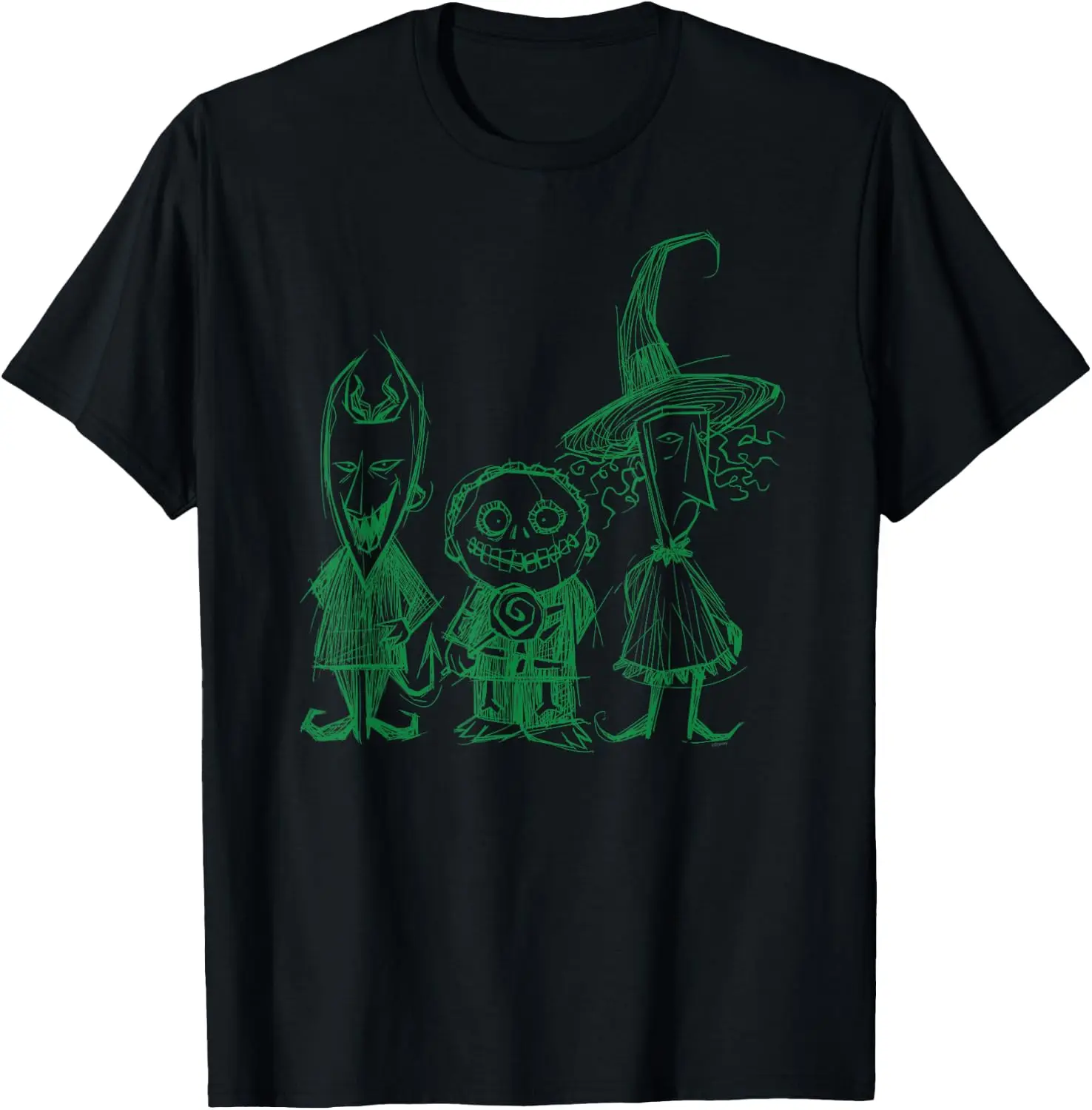 The Nightmare Before Christmas Boogie's Trio 2-Sided T-Shirt Halloween Cotton Short-Sleeve Tee: Fun, Stylish, Breathable, and Casual