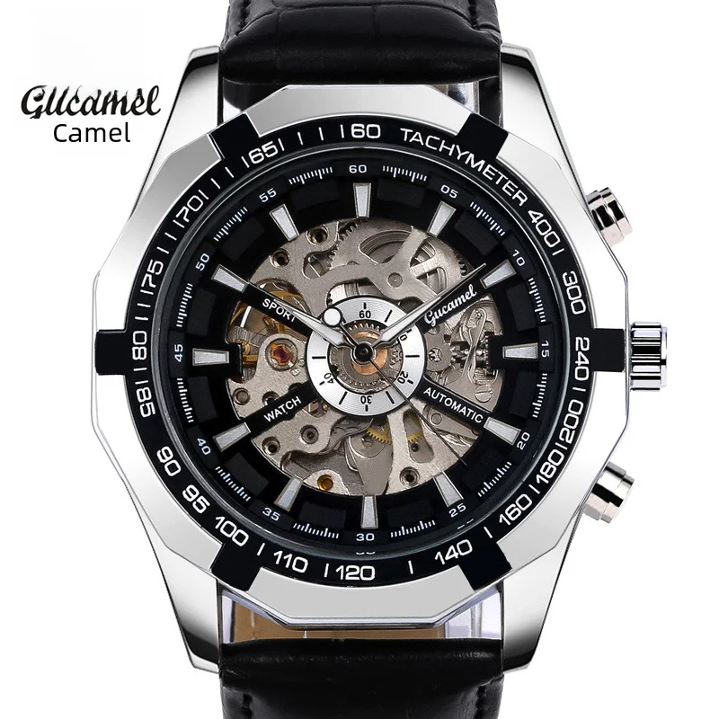 Gucamel reloj mecánico de alta gama para hombre, reloj mecánico automático, Comercio Exterior, entrega luminosa