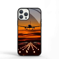 Travel Aircraft Airport Take Off Phone Case For IPhone 11 12 13 14 15 Plus Pro Max Mirror Acrylic PC TPU Cover