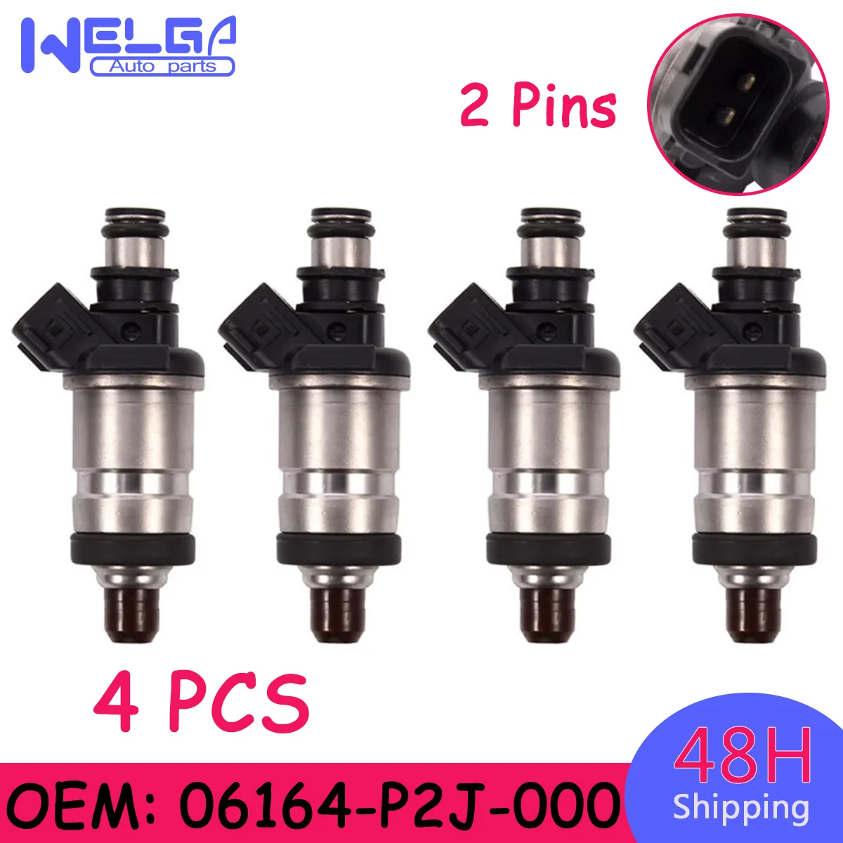 4 PCS Fuel Injector OEM # 06164-P2J-000 06164P2J000 For Honda Civic Odyssey Accord for Acura RL TL Integra  842-12192 FJ443