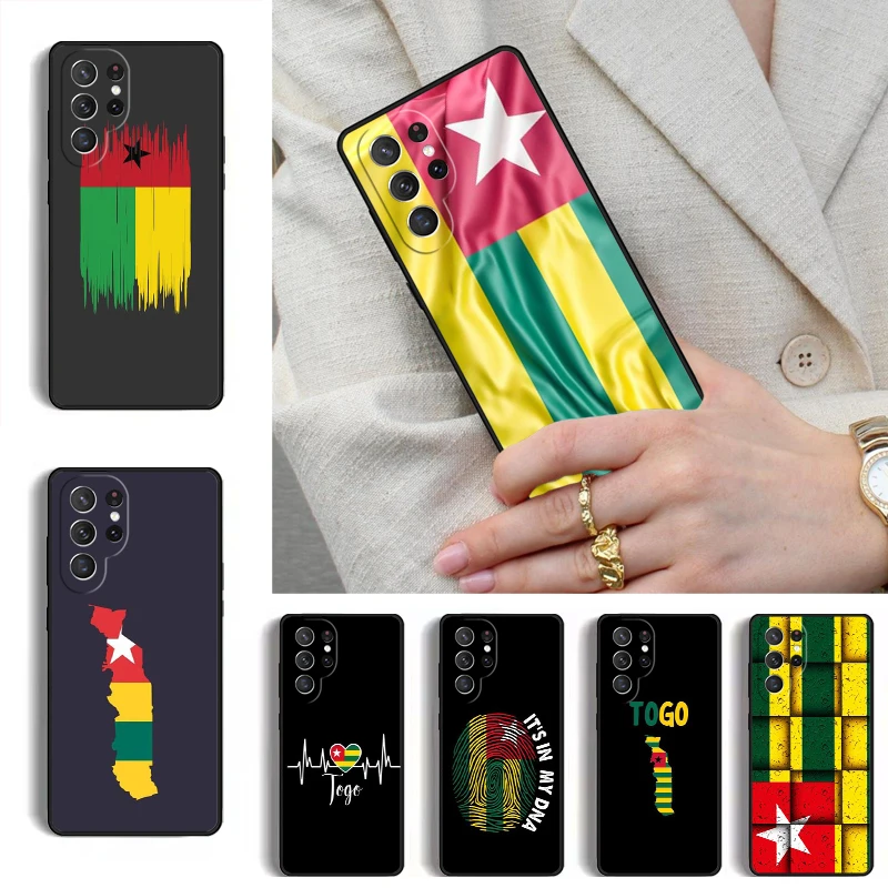 Togo Flag Phone Case for Samsung Galaxy S26 S25 Ultra S24 S23 S22 S21 Plus Note 10 Bumper Cover