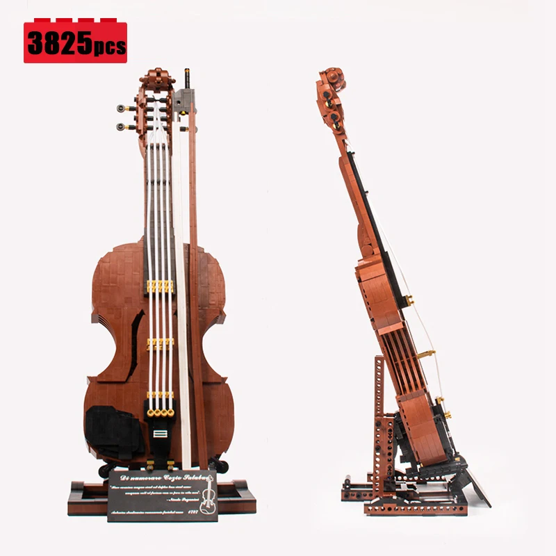 

New Technical Creative Violin Building Blocks Model MOC Idea Musical Instrument Bricks Assembling Toys for Children Gift Set