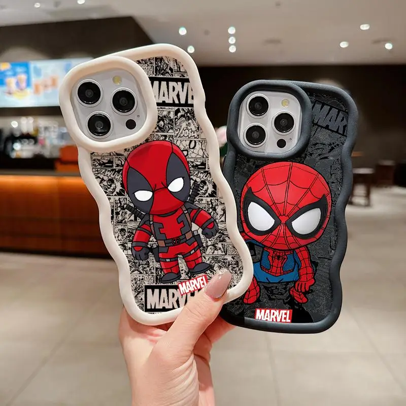 Cartoon Marvel Spider Man Print Phone Case for Motorola Moto G84 G32 G22 G14 EDGE 40 Neo 5G E14 Soft Wave Side Shockproof Cover