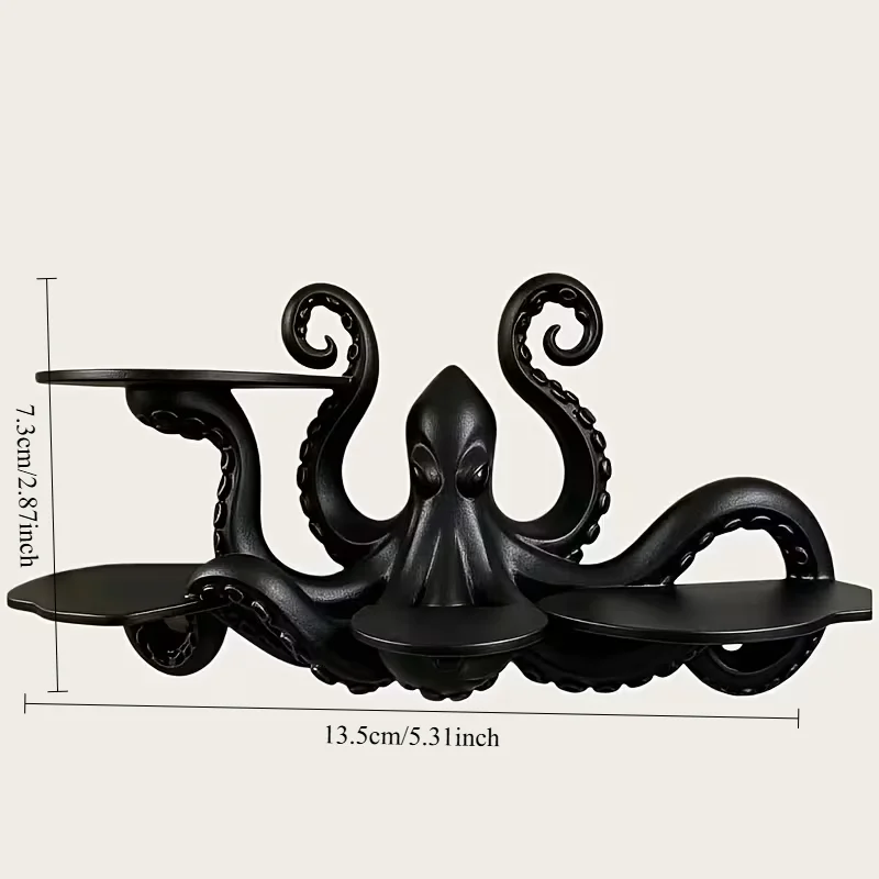 Creative Octopus Tentacles Floating Shelf Mystic Sea Animal Wall Mounted Display Ledge  Home Accessories