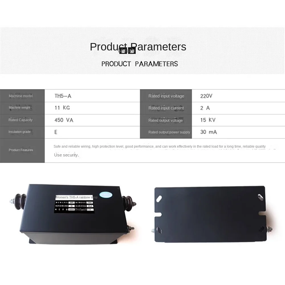 Imagem -05 - Transformador de Luz de Néon de Alta Tensão Regulador de Tensão Th5-a 220v a 15000v