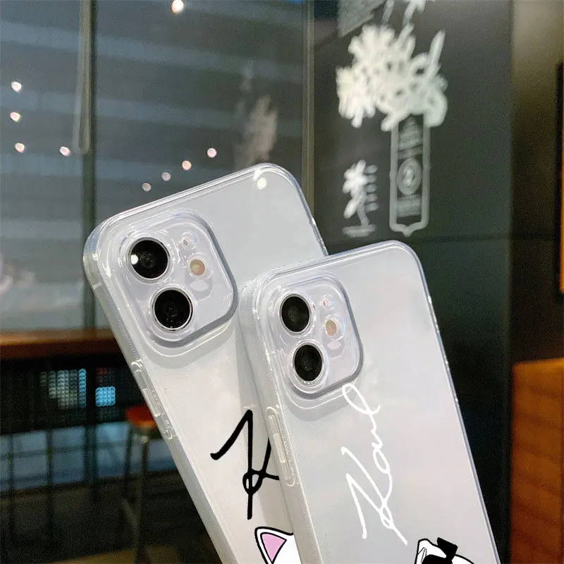 حافظة ناعمة شفافة بتصميم كرتوني لهاتف آيفون XR 13 12 11 Pro Max XS 16e 7 8 SE 15 14 16 Plus 17 Air