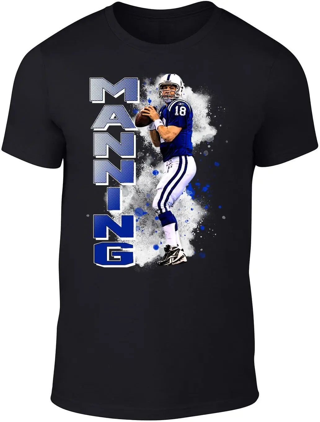 Indianapolis Peyton Manning Spray Paint Style Throwback Style T-Shirt Women's Men's Adult