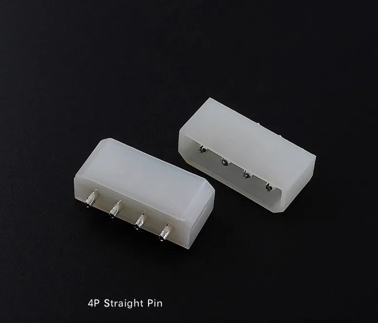 500pcs Big 4P Power Socket Connector Straight Needle Socket Male and Female Pair Plug Plastic Shell