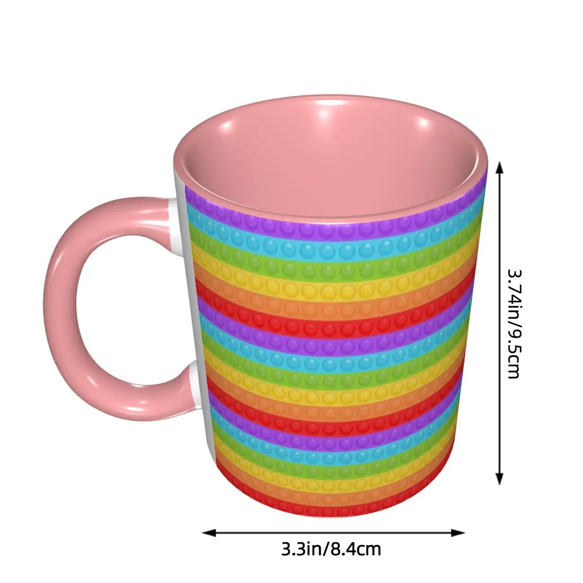Premium Vector Pop It Seamless Pattern Mug Funny Ceramic Coffee Cups Tea Mugs Milk Cup Drinkware Gifts for Woman Man