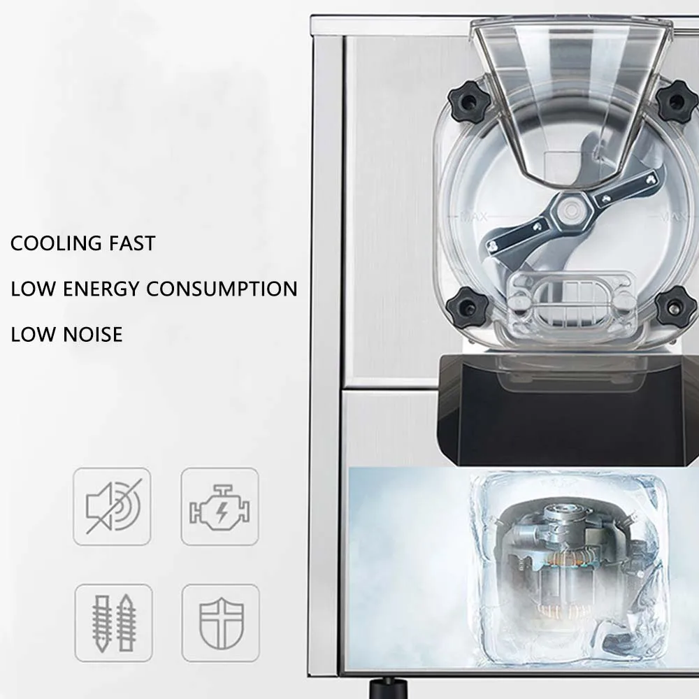 Fully AutomaticHard Ice Cream Machine Commercial Ice Cream Cone Maker Desktop Ice Ball Milk Tea Shop