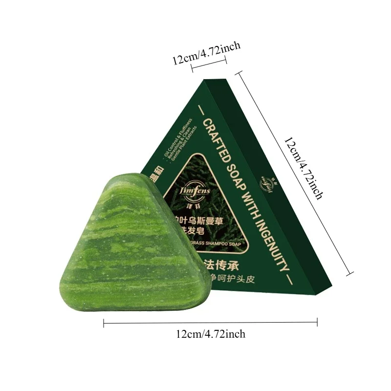 قالب شامبو عشبي سكبرس ليف أوسمان جراس 120 جرام، غني بالجينسنغ وأوراق السرو وغيرها من المستخلصات العشبية