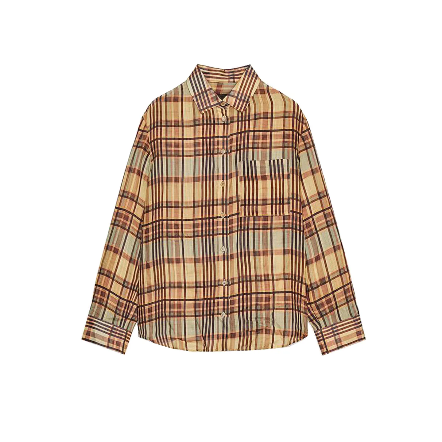 レトロな長袖チェック柄ワンピース レディース ゆったり ポリエステル ZA 2025 秋の新作 通気性抜群 快適ワンピース