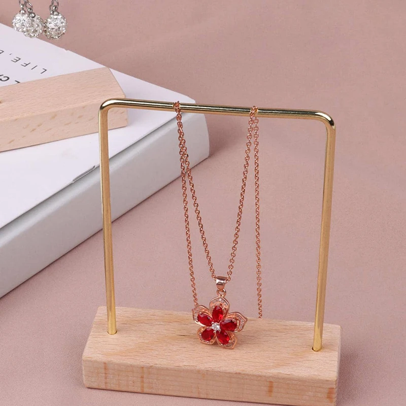 Jewelry Display Stand Bracelet Earring Necklace Storage Wood Base Rack Jewellery Organizer Holder Photo Props Home Decoration