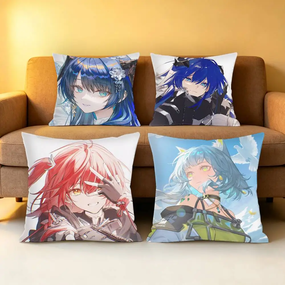 

game A-Arknights Pillow Case Pattern Printed Pillowcase For Living Room Sofa Cushion Cover