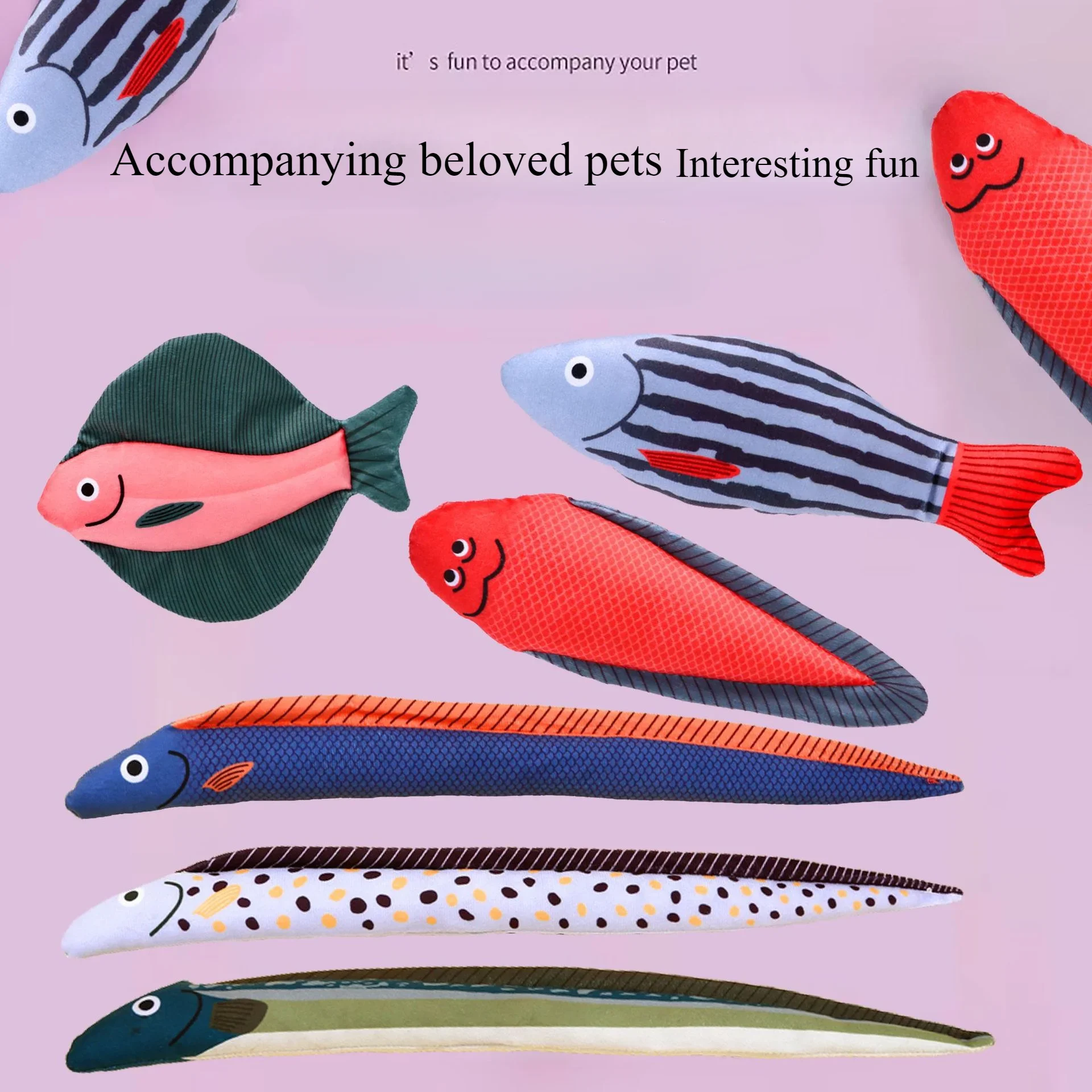 Plush Hi Play Interactive Simulation Eel Series Catnip Toys Rattle Paper Teasing Cat Artifact Supplies