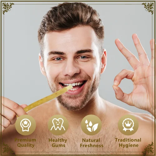Imagen 2 del producto Cepillo de dientes Natural Miswak Sticks, sellado al vacío, Original, auténtico para encías saludables, dientes Siwak, palo de cepillo de dientes, palitos para masticar