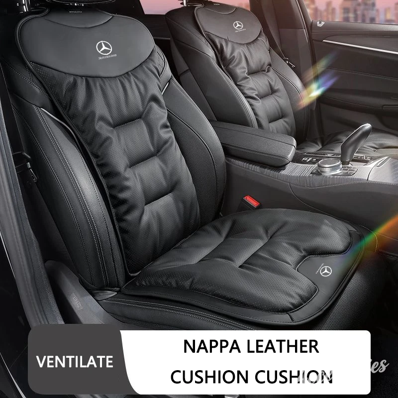 Neues Luxus-Auto-Velour-Sitzkissen, atmungsaktive Sitzauflage für Mercedes Benz AMG W124 W202 W203 W204 W210 W211 W212 Aufkleber