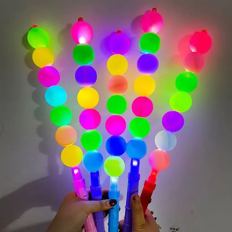 10pcs LED Glowing Sticks Sugar Gourd Led Candied Haws Light Up Stick Neon Party Glow Sticks Glow in Dark Wedding Party Supplie