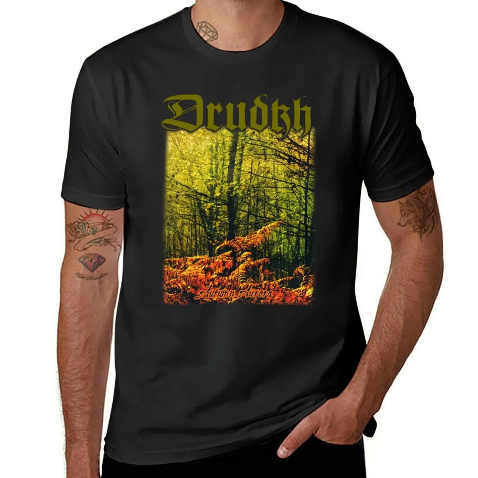 DRUDKH - AUTUMN AURORA T-Shirt oversizeds new edition kawaii clothes sports fans mens graphic t-shirts funny