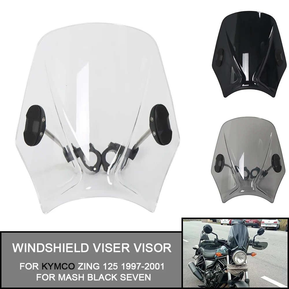 Dla KYMCO ZING 125 1997-2001 1998 1999 Dla MASH BLACK SEVEN Szyba przednia Viser VIsor Double